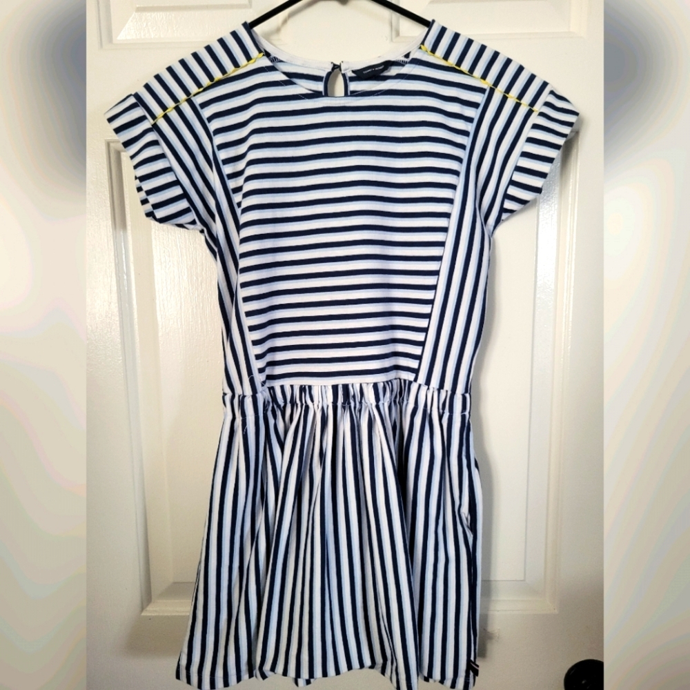 Stripe Dress with Side Pockest Girls Size 10